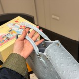 Original Onthego Monogram Empreinte Tote Bag Candy Blue M46840