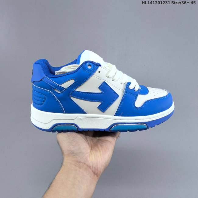 5A Out Of Office OOO Low Tops Sneakers White Blue
