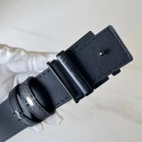 5A Men's Genuine Leather 40mm slide buckle Belt 105-125cm 4121