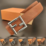 5A Men's Genuine Leather 38mm slide buckle Belt