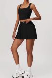 5A Set Featuring The Grand Slam Tennis Skirt and Coordinating Square-neck Crop Top