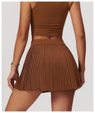 5A Set Featuring The Grand Slam Tennis Skirt and Coordinating Square-neck Crop Top