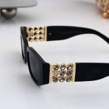 5A Vintage Square Frame Diamond Sunglasses 6614