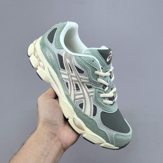 5A Gel-NYC Sage Green & Silver Retro Running Sneakers 1203A383-302