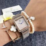 5A Rectangular Diamond Quartz Watches T28RM