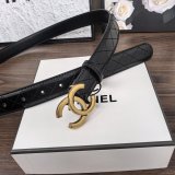 5A Chain CC Quilted Leather Belt 30mm