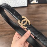 5A Chain CC Quilted Leather Belt 30mm