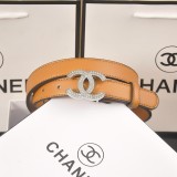 5A Ceinture à boucle CC incrustée de strass / cristaux 23mm
