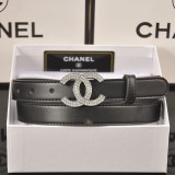 5A Ceinture à boucle CC incrustée de strass / cristaux 23mm