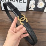 5A Chain CC Quilted Leather Belt 30mm