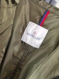 adult autumn women's long hooded windbreaker green
