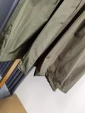 adult autumn women's long hooded windbreaker green