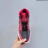 5A Air Jordan 1 Mid Reverse Bred Sneakers Basketball Shoes 554724-056