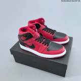 5A Air Jordan 1 Mid Reverse Bred Sneakers Basketball Shoes 554724-056