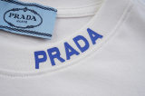 5A Cotton Crew Neck Short Sleeve T-shirt with Blue Neckline Logo  8308