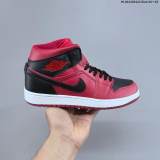 5A Air Jordan 1 Mid Reverse Bred Sneakers Basketball Shoes 554724-056
