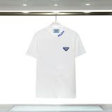5A Cotton Crew Neck Short Sleeve T-shirt with Blue Neckline Logo  8308