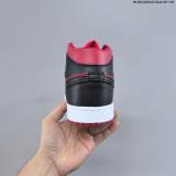 5A Air Jordan 1 Mid Reverse Bred Sneakers Basketball Shoes 554724-056
