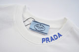 5A Cotton Crew Neck Short Sleeve T-shirt with Blue Neckline Logo  8308