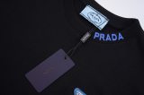 5A Cotton Crew Neck Short Sleeve T-shirt with Blue Neckline Logo  8308