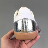 5A Originals Samba OG Silver Metallic Cracked Leather Shoes JR0035