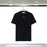 5A Cotton Crew Neck Short Sleeve T-shirt with Signature Triangle Logo 8187