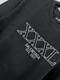 Original XXXL Logo Embroidered T-Shirt Distressed Black Washed Cotton Tee