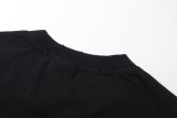 Original Unisex Black Embroidered Logo Distressed Hem T-Shirt