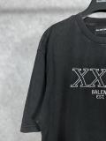 Original XXXL Logo Embroidered T-Shirt Distressed Black Washed Cotton Tee