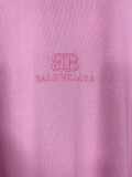 Original Unisex Pink Embroidered Logo Distressed Hem T-Shirt
