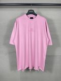 Original Unisex Pink Embroidered Logo Distressed Hem T-Shirt