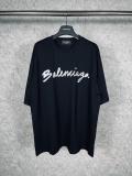 Original Handwritten Logo Oversized T-Shirt Black Cotton Tee with White Script Print