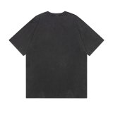 Original XXXL Logo Embroidered T-Shirt Distressed Black Washed Cotton Tee