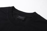Original Unisex Black Embroidered Logo Distressed Hem T-Shirt