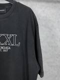 Original XXXL Logo Embroidered T-Shirt Distressed Black Washed Cotton Tee