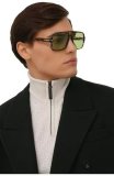 5A Double Bridge Aviator Style Square Sunglasses 0644