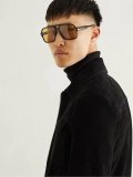5A Double Bridge Aviator Style Square Sunglasses 0644