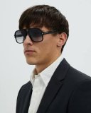 5A Double Bridge Aviator Style Square Sunglasses 0644