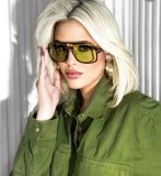 5A Double Bridge Aviator Style Square Sunglasses 0644