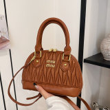 5A Arcadie Matelassé Quilted Bowling Bag Mini Leather Top Handle Handbag