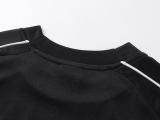 Original Black Racing-Inspired Tee with White Piping Jersey T-Shirt