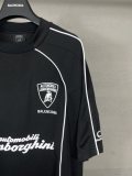 Original Black Racing-Inspired Tee with White Piping Jersey T-Shirt