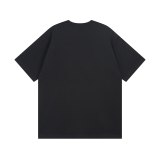 Original Single Ring Logo T-Shirt Black Crackle Print Oversized Tee with Distressed Oval Graphic