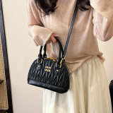 5A Arcadie Matelassé Quilted Bowling Bag Mini Leather Top Handle Handbag
