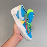 Blazer Low Neptune Blue Unisex Deconstructed Sneakers with Double Swoosh