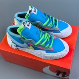 Blazer Low Neptune Blue Unisex Deconstructed Sneakers with Double Swoosh