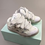 5A Curb Sneaker Jumbo Laces Skate Shoes White
