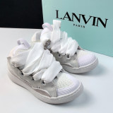 5A Curb Sneaker Jumbo Laces Skate Shoes White