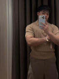 5A Unisex Cable Knit Cotton Polo 2273