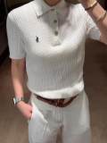5A Unisex Cable Knit Cotton Polo 2273